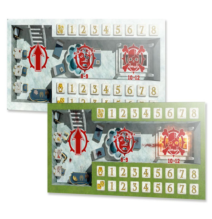 Collectible Miniature Games Games Workshop - Blood Bowl - High Elf Pitch - Double-sided Pitch and Dugouts - 202-65 - Cardboard Memories Inc.