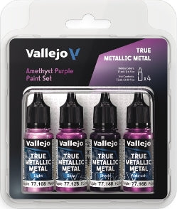Acrylicos Vallejo - True Metallic Metal - Amethyst Purple - Paint Set - 77 255