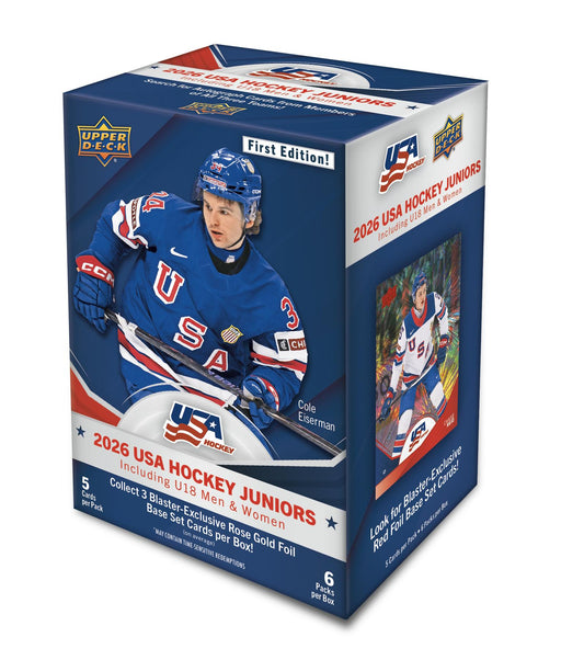 Sports Cards Upper Deck - 2026 - Hockey - Team USA Juniors - Blaster Box - Cardboard Memories Inc.