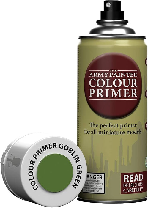 Paints and Paint Accessories Army Painter - Colour Primer - Goblin Green - Paint Spray - Cardboard Memories Inc.