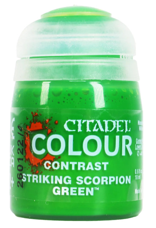 Paints and Paint Accessories Citadel Contrast Paint - Striking Scorpion Green - 29-51 - Cardboard Memories Inc.