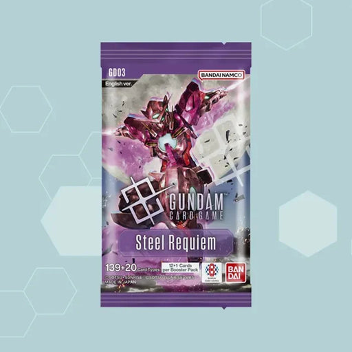 collectible card game Bandai - Gundam Card Game - GD-03 - Steel Requiem - Booster Pack - Cardboard Memories Inc.