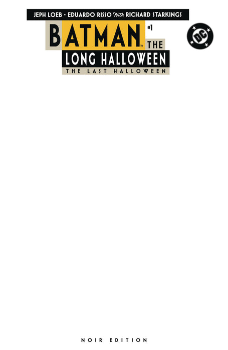 Comic Books DC Comics - Batman the Long Halloween The Last Halloween Noir Edition (2024) 001 - Blank Variant Edition (Cond. VF-) - 22563 - Cardboard Memories Inc.