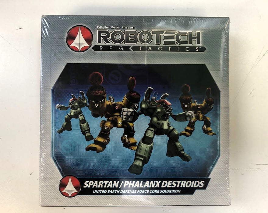 Collectible Miniature Games Palladium - Robotech Roleplaying Game - United Earth Defense Force Core Squadron - Spartan Phalanx Destroids - 55203 - Cardboard Memories Inc.