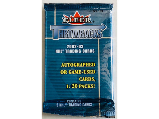 Sports Cards Fleer - 2002-03 - Hockey - Throwbacks - Pack - Cardboard Memories Inc.