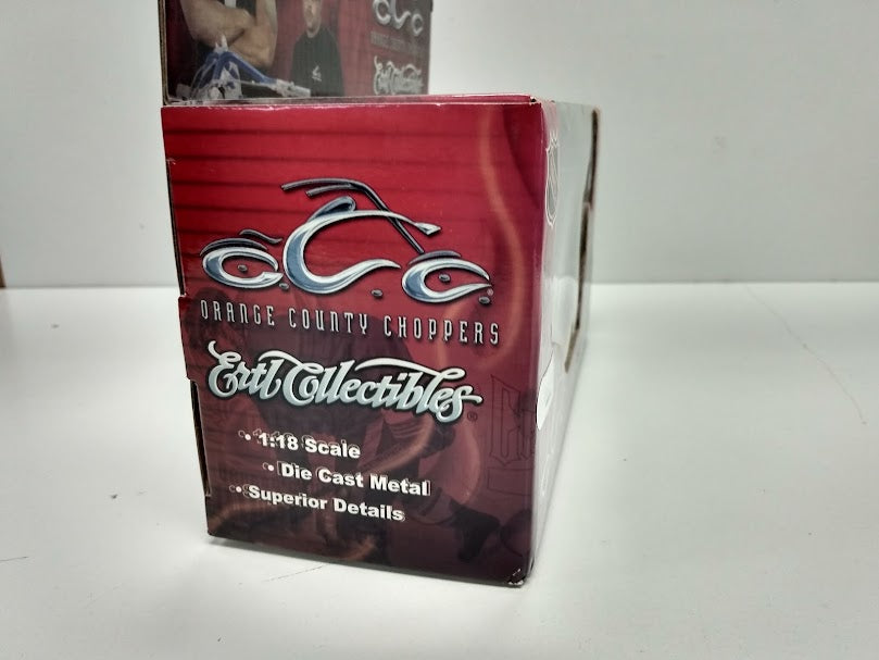 Action Figures and Toys Ertl - NHL - OCC Chopper Motorcycle Series - Toronto Maple Leafs - SUN BLEACHED FRONT AND REAR MAY HAVE LOOSE PIECES - Cardboard Memories Inc.