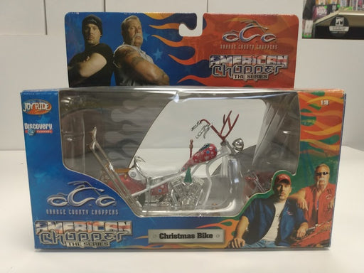 Action Figures and Toys Ertl - Joy Ride - OCC American Chopper Motorcycle Series - Christmas Bike - Cardboard Memories Inc.