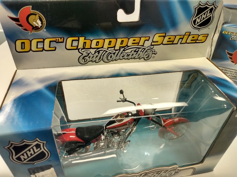 Action Figures and Toys Ertl - NHL - OCC Chopper Motorcycle Series - Ottawa Senators - Cardboard Memories Inc.