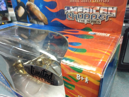 Action Figures and Toys Ertl - Joy Ride - OCC American Chopper Motorcycle Series - Mickey's Bike - Gold Limited Edition - Cardboard Memories Inc.