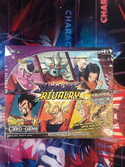 Bandai - DBS - Supreme Rivalry - Booster Box - DAMAGED Cardboard Memories Inc. Bandai - DBS - Supreme Rivalry - Booster Box - DAMAGED Cardboard Memories Inc.