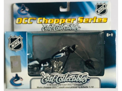 Action Figures and Toys Ertl - NHL - OCC Chopper Motorcycle Series - Vancouver Canucks - Cardboard Memories Inc.