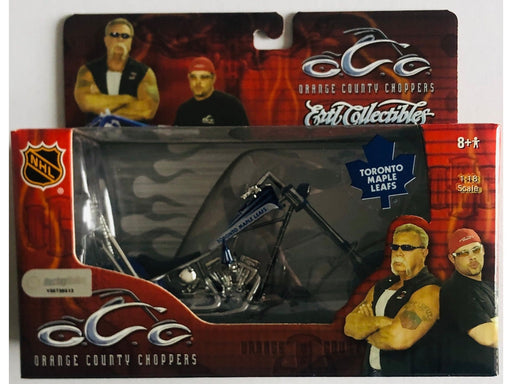 Action Figures and Toys Ertl - NHL - OCC Chopper Motorcycle Series - Toronto Maple Leafs - Cardboard Memories Inc.