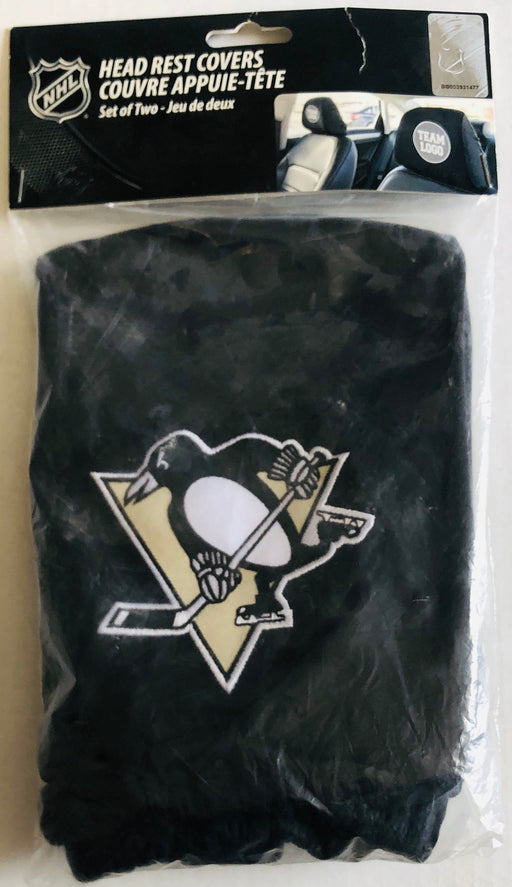 Supplies Northwest - NHL - Car Head Rest Covers - Pittsburgh Penguins - Cardboard Memories Inc.