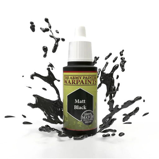 Paints and Paint Accessories Army Painter - Warpaints - Matt Black - WP1101 - Cardboard Memories Inc.
