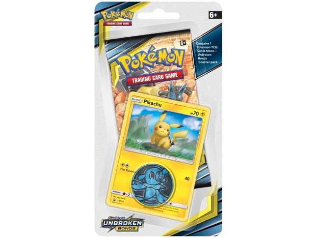 Trading Card Games Pokemon - Sun and Moon - Unbroken Bonds - Checklane Blister - Pikachu - Cardboard Memories Inc.