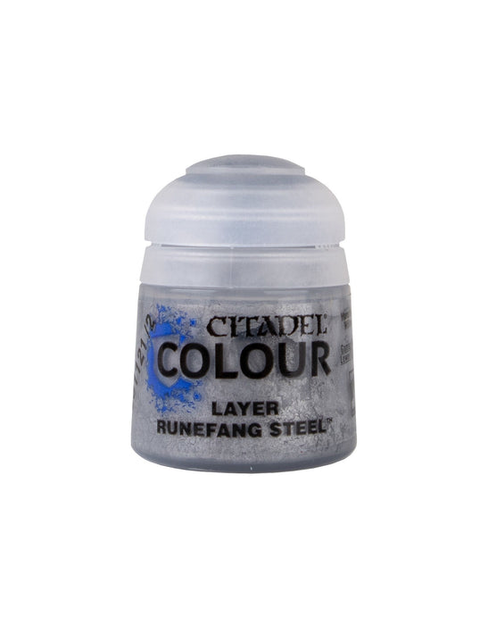 Paints and Paint Accessories Citadel Layer Paint - Runefang Steel 22-60 - Cardboard Memories Inc.