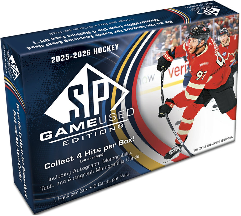 Sports Cards Upper Deck - 2025-26 - Hockey - SP Game Used - Hobby Box - Cardboard Memories Inc.