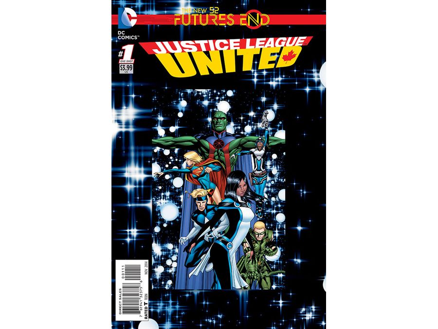 Comic Books DC Comics - Justice League United Futures End (2014) 001 - Lenticular Cover Variant Edition (Cond. FN+) - 21144 - Cardboard Memories Inc.