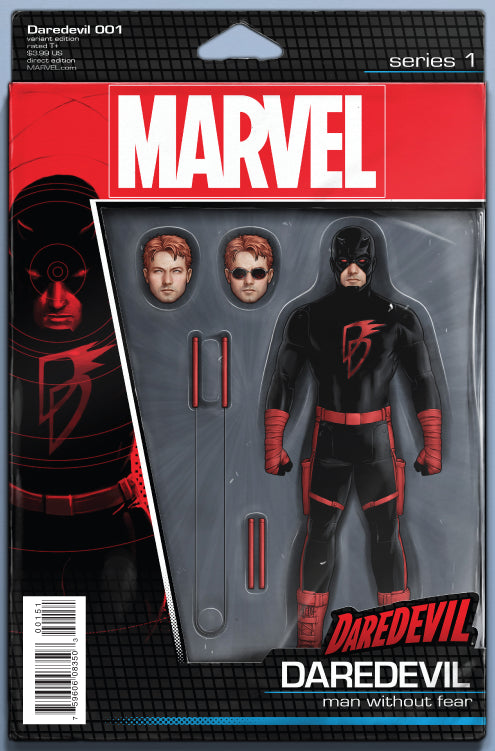 Comic Books Marvel Comics - Daredevil (2016 5th Series) 001 - Action Figure Variant Edition (Cond. FN) - 1539 - Cardboard Memories Inc.