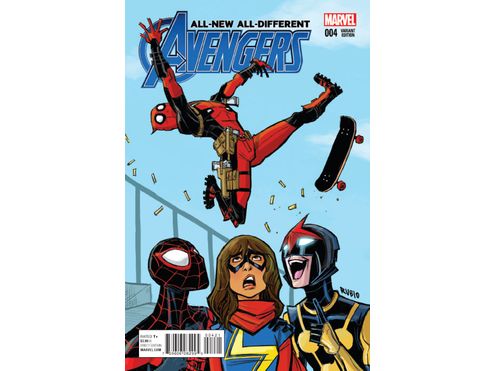 Comic Books Marvel Comics - All-New All-Different Avengers (2016) 004 - Rubio Deadpool Variant Edition (Cond. VF-) - 18352 - Cardboard Memories Inc.