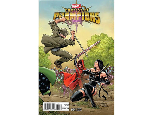 Comic Books Marvel Comics - Contest Of Champions 004 Connecting Variant (Cond. VF-) - 19477 - Cardboard Memories Inc.