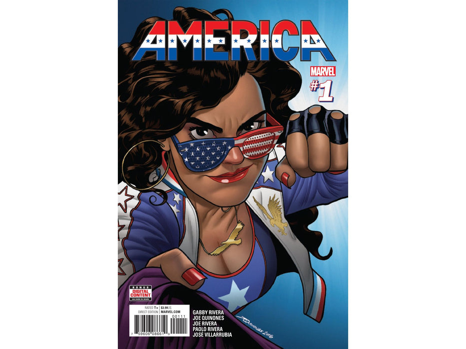 Comic Books Marvel Comics - America (2017) 001 (Cond. FN-) 20945 - Cardboard Memories Inc.