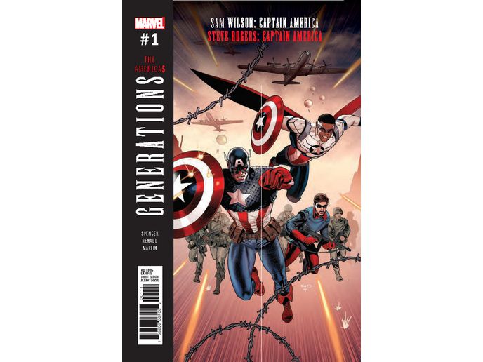 Comic Books, Hardcovers & Trade Paperbacks Marvel Comics - Generations Captain America & Captain America 001 (Cond. VF-) 19004 - Cardboard Memories Inc.