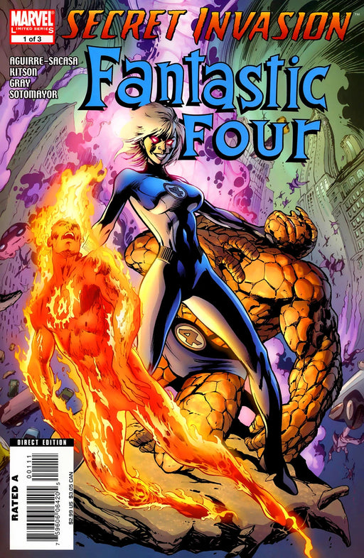 Comic Books Marvel Comics - Secret Invasion Fantastic Four (2008) 001 (Cond. FN+) 21662 | Cardboard Memories Inc. 75960606420500111