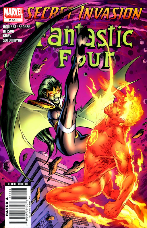 Comic Books Marvel Comics - Secret Invasion Fantastic Four (2008) 002 (Cond. FN+) 21663 | Cardboard Memories Inc. 75960606420500211