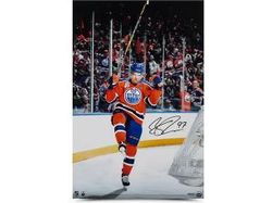  Upper Deck - Authenticated - Connor McDavid Autographed Oilers Print Home Celebration - ORDER VIA EMAIL ONLY - Cardboard Memories Inc.