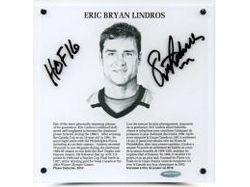  Upper Deck - Authenticated - Eric Lindros Autographed Hockey Hall of Fame HOF 16 Plaque - ORDER VIA EMAIL ONLY - Cardboard Memories Inc.