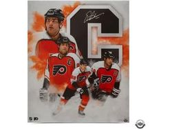 Upper Deck - Authenticated - Eric Lindros Autographed Philadelphia Flyers Print Leading By Example - ORDER VIA EMAIL ONLY - Cardboard Memories Inc.