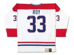  Upper Deck - Authenticated - Patrick Roy Autographed Inscribed White Mitchel and Ness Montreal Vintage Canadiens Jersey - 87401 - ORDER VIA EMAIL ONLY - Cardboard Memories Inc.