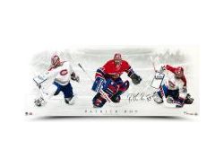  Upper Deck - Authenticated - Patrick Roy Autographed Montreal Canadiens Triple Save Print - ORDER VIA EMAIL ONLY - Cardboard Memories Inc.