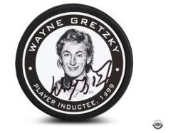  Upper Deck - Authenticated - Wayne Gretzky Autographed Hockey Hall of Fame Puck - ORDER VIA EMAIL ONLY - Cardboard Memories Inc.