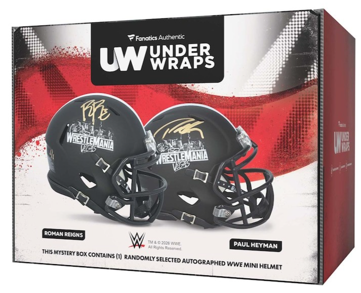 Fanatics - 2026 - Under Wraps - WrestleMania SummerSlam - Autographed Mini Helmet