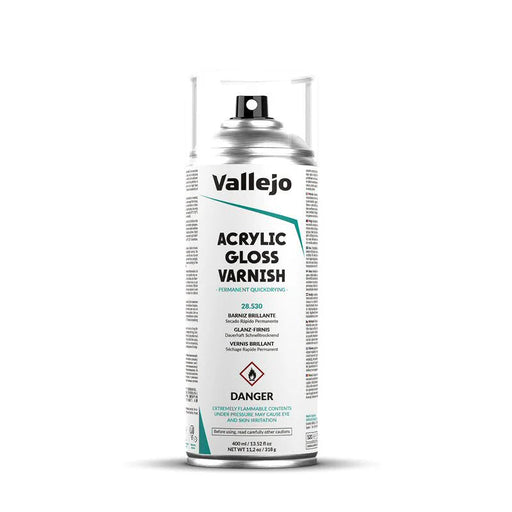 Paints and Paint Accessories Acrylicos Vallejo - Paint Spray - Acrylic Gloss Spray Varnish - 28 530 - Cardboard Memories Inc.