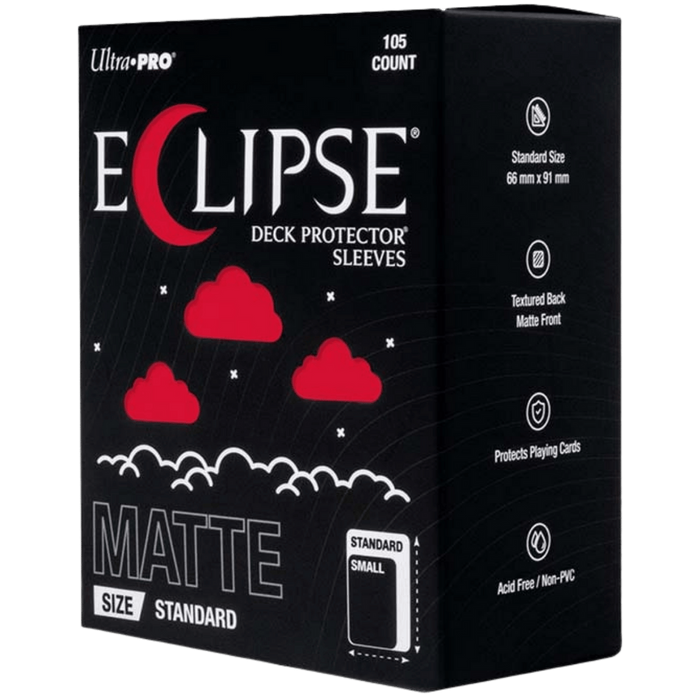 Ultra Pro - Eclipse Matte Deck Protectors - Standard Size - 105 Count Apple Red