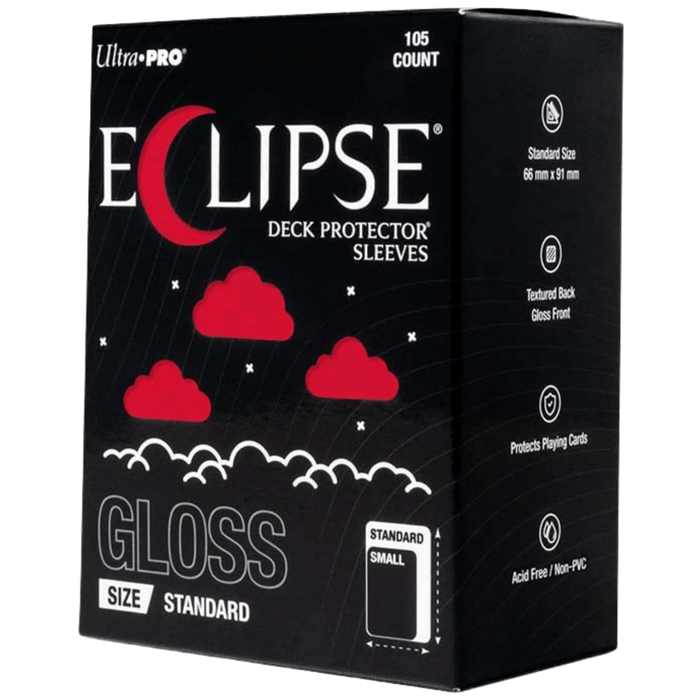 Ultra Pro - Eclipse Gloss Deck Protectors - Standard Size - 105 Count Apple Red