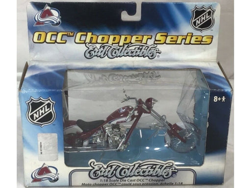 Action Figures and Toys Ertl - NHL - OCC Chopper Motorcycle Series - Colorado Avalanche - Cardboard Memories Inc.