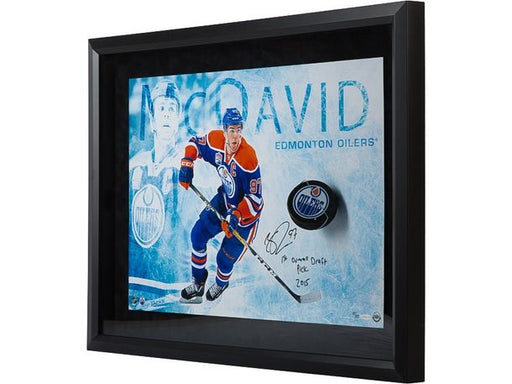 Upper Deck - Authenticated - Connor McDavid Inscribed Breaking Through - ORDER VIA EMAIL ONLY - Cardboard Memories Inc.