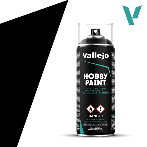 Paints and Paint Accessories Acrylicos Vallejo - Paint Spray - Black - 28 012 - Cardboard Memories Inc.