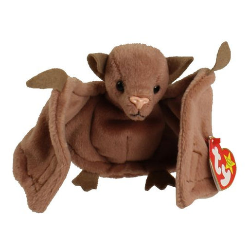 Plush TY Beanie Baby - Batty the Bat (Brown Version) - Cardboard Memories Inc.