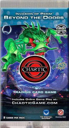 Trading Card Games 4Kids Entertainment - Chaotic Trading Card Game - M'arrillian Invasion - Beyond the Doors - Ist Edition - Booster Pack - Cardboard Memories Inc.