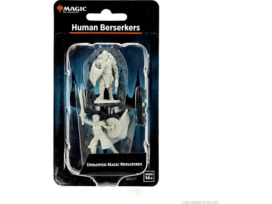 Role Playing Games Wizkids - Magic the Gathering - Unpainted Miniature - Human Berserkers - 90277 - Cardboard Memories Inc.