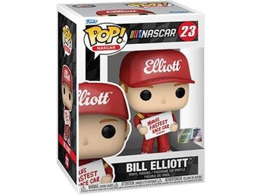 Action Figures and Toys POP! - Sports - Nascar - Bill Elliott Holding Fastest Race Car Sign - Cardboard Memories Inc.