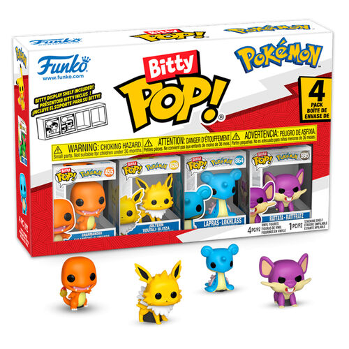 Action Figures and Toys POP! - Bitty - Games - Pokemon - Charmander - 4 Pack - Cardboard Memories Inc.
