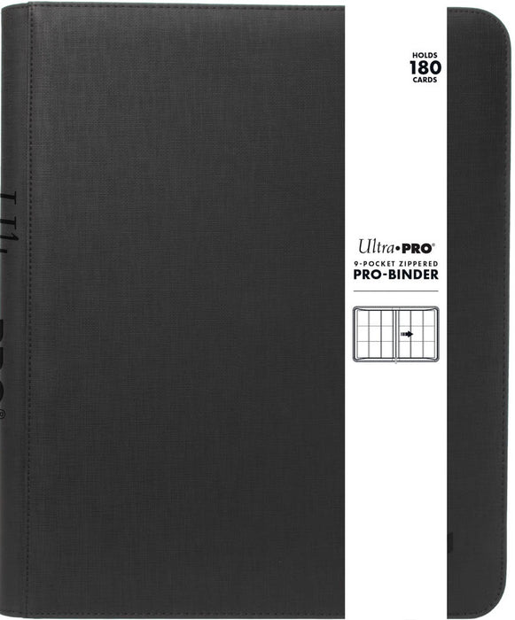 Ultra Pro - 9 Pocket Pro Premium Zipper Binder - Black