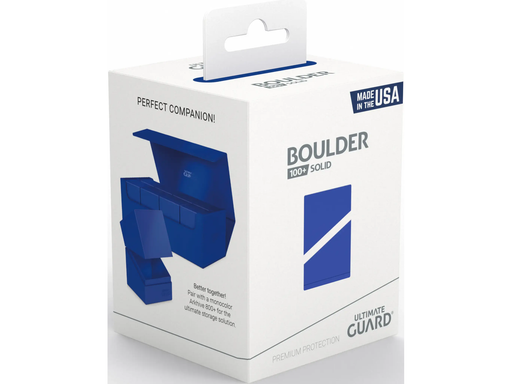 Supplies Ultimate Guard - Boulder Deck Case - Solid Blue - 100 - Cardboard Memories Inc.