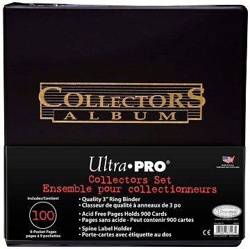 Supplies Ultra Pro - Binder - 3 Inch - Black Collectors Album Set with 100 9-Pocket Pages - Cardboard Memories Inc.